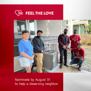 Lennox Feel the Love: Nominate by August 31st to help a deserving neighbor